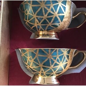 Luxury Bone China Tea Cup Saucer Spoon Set